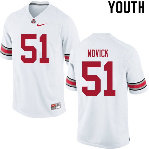 Ohio State Buckeyes #51 Brett Novick Youth NCAA Jersey White OSU49516